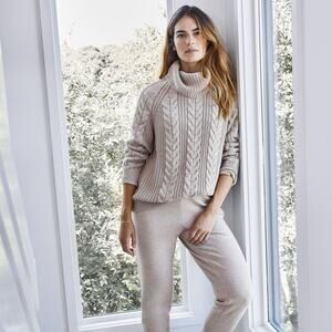 Haven Well Within Cowlneck Cable Knit Sweater